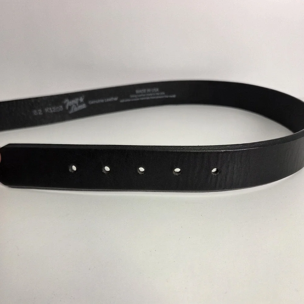 Tony Lama Belt Mens 32 Classic Black Belt K1203 Leather Silver 1 3/8